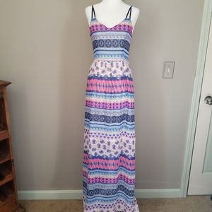 Skies Are Blue Multi Color Maxi Dress